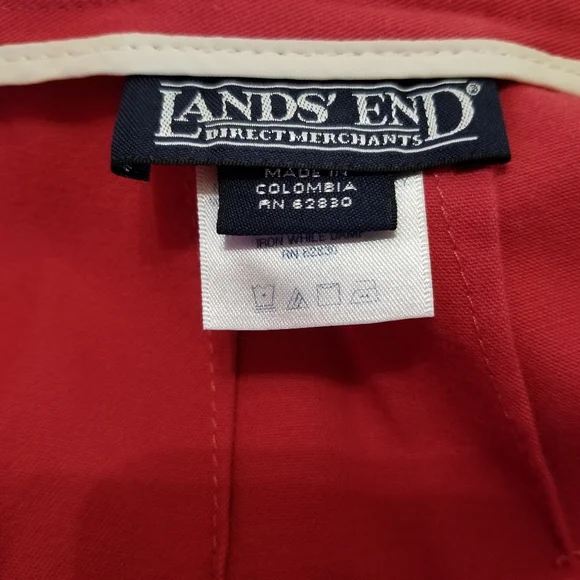 Lands' End Retro Style Side Zip Dark Coral Ankle Length Pants. Women's 12 - Picture 7 of 11